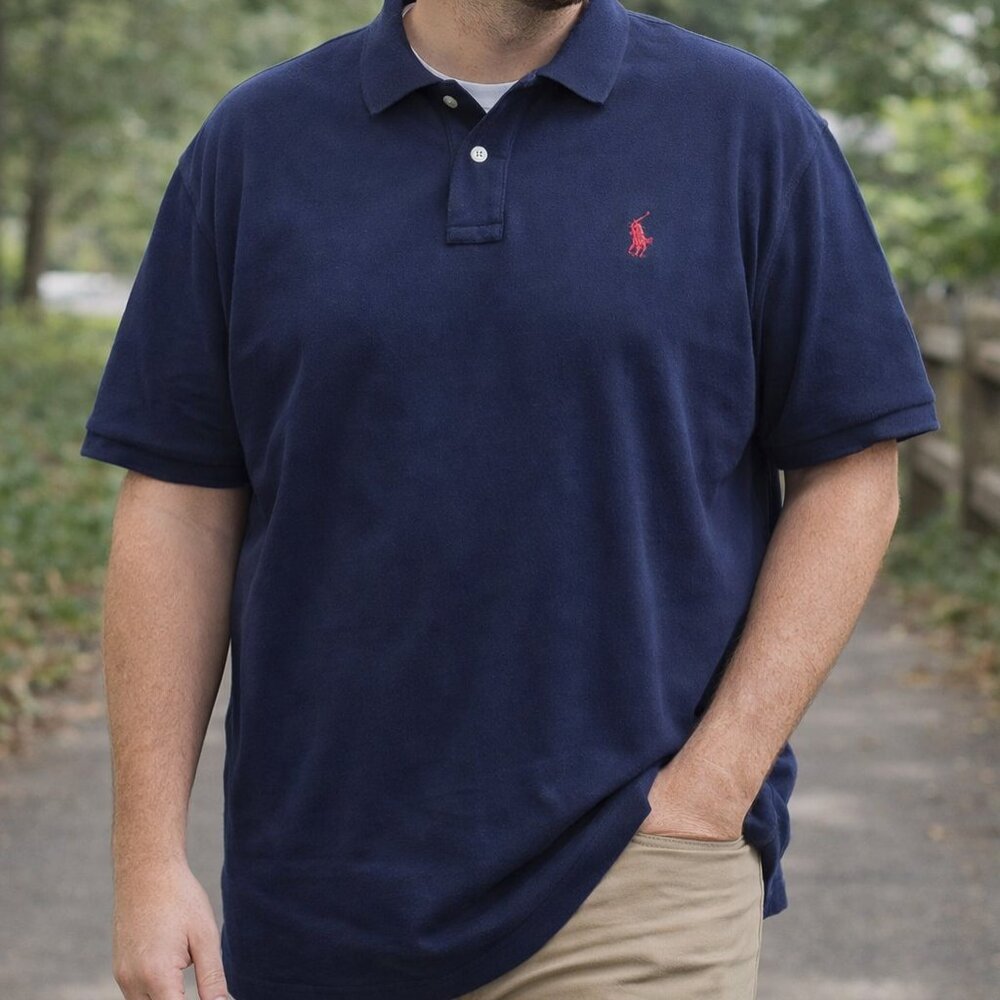 Polo Ralph Lauren Polo Shirt Men's 2XLT Big & Tall Navy Pony Cotton